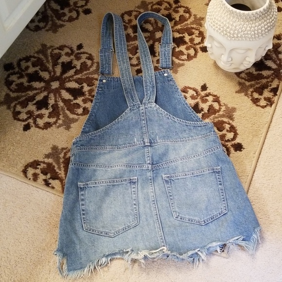 *SOLD*SOLD* Free People Distressed Denim Jumper - Picture 4 of 7